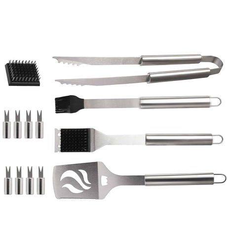 Dr. Camp 13 PCS Grilling Accessories, Grill Set, Grilling Set, Barbecure Utensils, Stainless Steel Dr.Camp