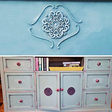 MUXSAM Retro Wood Carved Onlays Appliques, Round Solid Woodcarvings Center Decals for Closet Door Cabinet Drawer Wall Ceilling Dresser Wardrobe MUXSAM