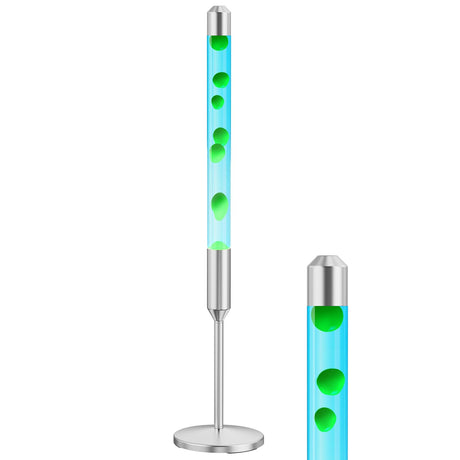 Kyzfy 47.5-Inch Liquid Motion Lamp,Magma Lamp, Mood Relaxation Light，Suitable for Home Decoration,Office Decoration, Cafes,Bars,Etc (Blue Water Green Wax, 47.5 inches) Kyzfy