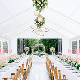 COBIZI 20x20 Party Tents Heavy Duty Tent, Tents for Parties with 6 Removable Sidewalls & 4 Built-in Sandbags, Wedding Tent for Party Outside UV50+ Waterproof, White COBIZI