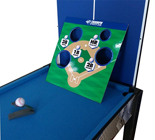 Triumph 13-in-1 Combo Game Table Includes Basketball, Table Tennis, Billiards, Push Hockey, Launch Football, Baseball, Tic-Tac-Toe, and Skee Bean Bag Toss Triumph Sports