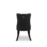 East West Furniture DUDA6-BLK-12 6 Piece Dining Table Set Contains a Rectangle Solid Wood Table and 4 Upholstered Chairs with a Bench, 36x60 Inch, Black East West Furniture