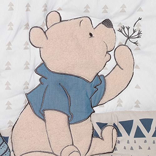 Lambs & Ivy Forever Pooh 3Piece Baby Crib Bedding Set, Blue Lambs & Ivy
