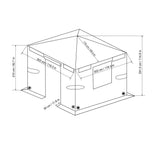 Sojag Universal Winter Cover for Gazebos, Gazebo Accessories, Gray, 10' x 10' Sojag