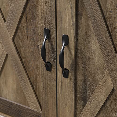 Walker Edison Clayton Farmhouse Sliding Double Barn Door TV Stand for TVs up to 58 Inches, 52 Inch, Rustic Oak Walker Edison