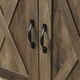 Walker Edison Clayton Farmhouse Sliding Double Barn Door TV Stand for TVs up to 58 Inches, 52 Inch, Rustic Oak Walker Edison