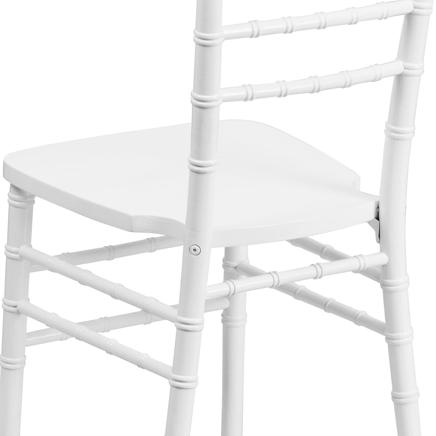 Flash Furniture HERCULES Series White Wood Chiavari Chair - WoodArtSupply