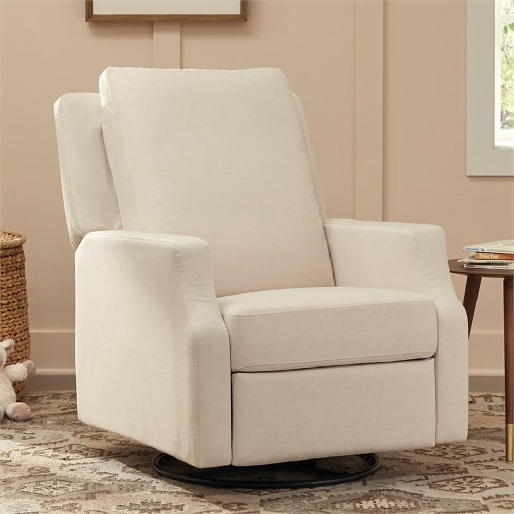 NAMESAKE Crewe Recliner and Swivel Glider, Performance Cream Eco-Weave NAMESAKE