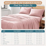 Casa Platino Queen Sheet Set, 4 Piece Pre-Washed Bed Sheets for Queen Size Bed, Ultra Soft Brushed Microfiber Sheets, Deep Pocket up to 15", Hotel Luxury Bedding, Fade Resistant & Cozy – Sepia Rose Casa Platino