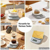Food Scale Digital Kitchen Scale Weight Grams and Ounces of NUTRI FIT, Portable & Accurate Scale for Cooking Baking Jewelry Coffee Postage, Stylish Compact Design, Max 11lb 0.5g Increment, Smart Tare