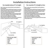 URBANDI Fireplace Mantel, Distressed, Rustic, Floating Shelf, Modern, Real Wood. (84Lx6Hx8D, Brown) Urbandi