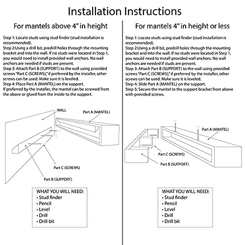 URBANDI Fireplace Mantel, Distressed, Rustic,1 tier Floating Shelf, Modern, Real Wood. (60Lx6Hx8D, Brown) Urbandi