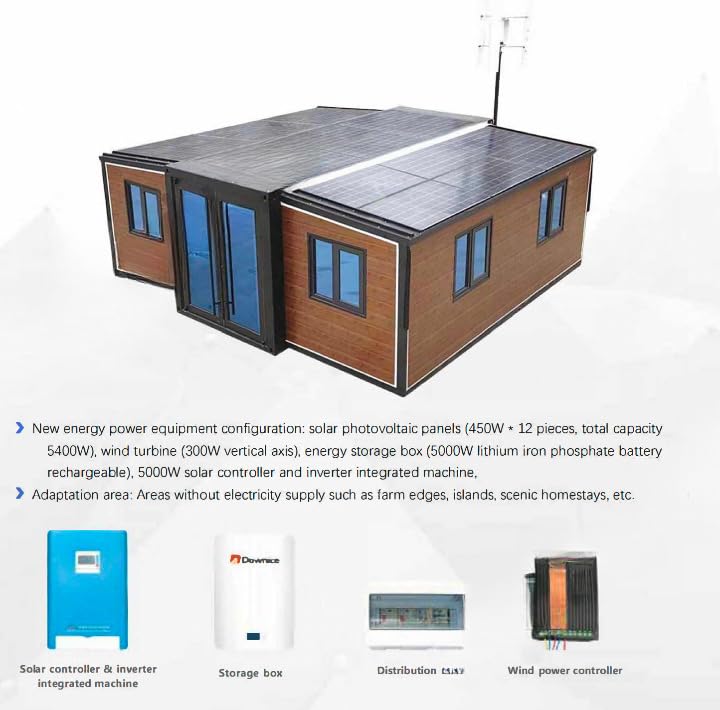 20/30/40 FT Luxury Prefab Mobile Home, 4 Bedrooms, 1 Bathroom, Expandable Container Homes (30FT w/Solar) - WoodArtSupply