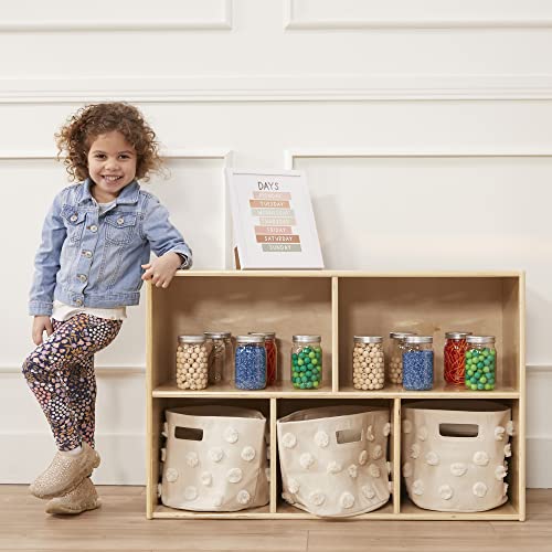 ECR4Kids Streamline 5-Compartment Storage Cabinet, 24in, Classroom Furniture, Natural ECR4Kids