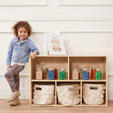 ECR4Kids Streamline 5-Compartment Storage Cabinet, 24in, Classroom Furniture, Natural ECR4Kids