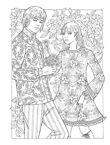 Creative Haven Fabulous Fashions of the 1960s Coloring Book: Relaxing Illustrations for Adult Colorists (Adult Coloring Books: Fashion) Dover Publications