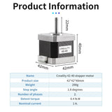 Creality Official 42-40 Stepper Motor, 3D Printer X/Y-Axis Extruder Stepping Motor 2 Phase 1A 1.8 Degree 0.4 N.M, Compatible with CR-10 Series and Ender-3 Series X/Y/E-axis （D-Shape） Creality