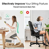 Giantex Kneeling Chair, Wood Posture Chair, Max Load 330 Lbs, Rocking Knee Chair with Soft Cushion, Natural Relief for Back, Shoulder or Neck Pain, Ergonomic Kneeling Chair for Office Home Giantex