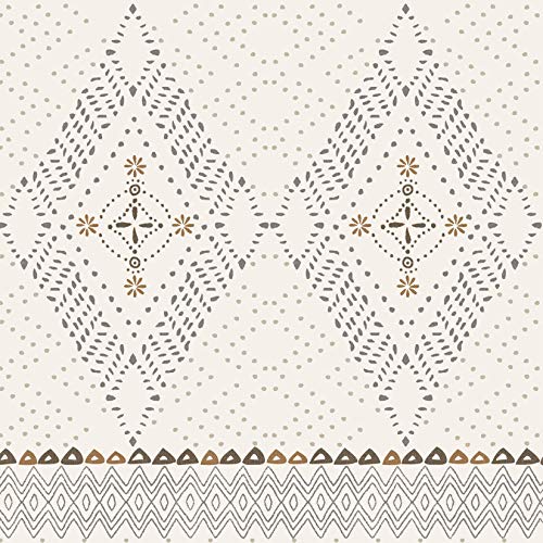 Wake In Cloud - Boho Comforter Set, Farmhouse Bohemian Western Aztec Neutral Aesthetic, Soft Lightweight Bedding, 3 Pieces, Beige, Queen Size Wake In Cloud
