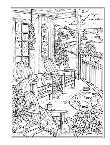 Creative Haven Village Charm Coloring Book (Adult Coloring Books: In The Country) Dover Publications
