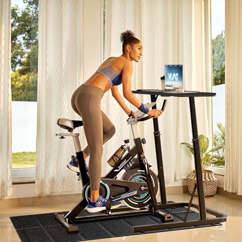 VTORY Adjustable Standing Desk for Walking Pad Treadmill, for Cycling/Bike, Workstation Standing Desk for Cycling, Trainer Stand Table for Indoor,Treadmill Desk Attachment,Bar for Walking Pad,Black VTORY