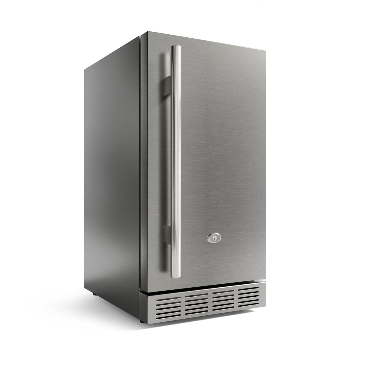 cureder 15 Inch Outdoor Refrigerator, Weather Proof Stainless Steel Beverage Beer Cooler Under Counter Fridge, Indoor/Outdoor Refrigerator with 3 Shelves for Patio Kitchen and Commercial Use cureder