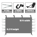 MQoutdoor Pop up 10x10 Canopy Tent SideWall UPF50+ Waterproof, Grey, 10x10ft MQoutdoor