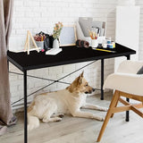 YSSOA Computer Desk Home Office Work Study Writing Modern Simple Table with Headphone Hooks YSSOA