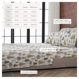 Great Bay Home Twin Size Microfiber Sheet Set - 3-Piece Lodge Bed Sheets - Ultra-Soft and Smooth Brushed Microfiber Woodland Decor Bedding (Forest Trail) Great Bay Home
