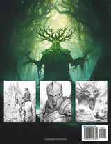 Medieval Fantasy Coloring Book for Adults: Embark on a Magical Medieval Adventure with 50 Captivating Scenes Featuring Majestic Castles, Mythical Dragons, Ancient Wizards, and More WoodArtSupply