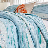 Greenland Home Maui Embroidered Coastal Quilt Set, King/California King (3-Piece) Greenland Home Fashions