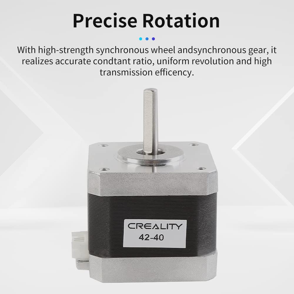 Creality Official 42-40 Stepper Motor, 3D Printer X/Y-Axis Extruder Stepping Motor 2 Phase 1A 1.8 Degree 0.4 N.M, Compatible with CR-10 Series and Ender-3 Series X/Y/E-axis （D-Shape） Creality