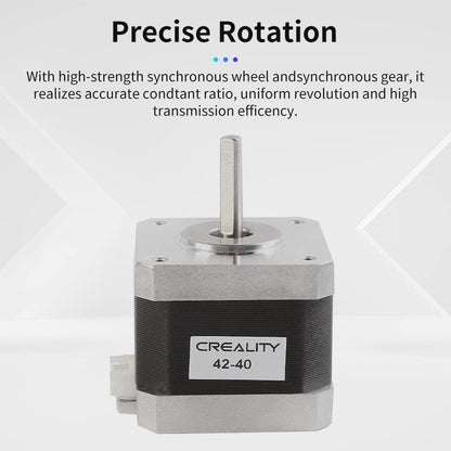 Creality Official 42-40 Stepper Motor, 3D Printer X/Y-Axis Extruder Stepping Motor 2 Phase 1A 1.8 Degree 0.4 N.M, Compatible with CR-10 Series and Ender-3 Series X/Y/E-axis （D-Shape） - WoodArtSupply