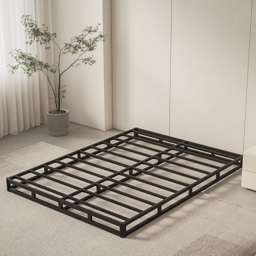 Oykomuc Box Spring Queen Size Bed Base, 5 Inch Low Profile, 3000 LBS Heavy Duty Metal Mattress Foundation with Fabric Cover, Easy Assembly, Quiet Noise Free, Non Slip Oykomuc