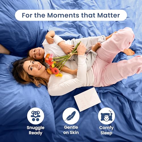 3 Piece Twin Sheets Set | Twin Bed Sheets Set – Light Weight, Soft Breathable Sheets | Brushed Cotton Rich Blend | Secure-Fit, Wrinkle Resistant, Durable, Easy Care Bed Sheets | Comfy Sheets | Blue Martex