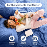 3 Piece Twin Sheets Set | Twin Bed Sheets Set – Light Weight, Soft Breathable Sheets | Brushed Cotton Rich Blend | Secure-Fit, Wrinkle Resistant, Durable, Easy Care Bed Sheets | Comfy Sheets | Blue Martex