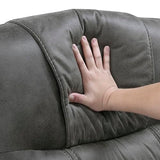 Lexicon Manual Recliner Chair, Home Theater Seating Recliner Armchair, Polished Microfiber Wall Hugger Manual Reclining Sofa Chair for Living Room/Office/Apartment, Dark Gray Lexicon