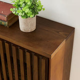 LKTART Buffet Cabinet Sideboard with Storage, Mid Century Modern Accent Credenza Cabinet with Doors & Shelves, Wood Coffee Bar Console Table for Dining Room,Kitchen,Entryway-Walnut LKTART