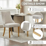 RGZ Modern Oval Dining Table Set for 6, 71" White Faux Marble Kitchen Table with Ripple Legs & 6 Beige Gold Comfy Upholstered Chenille Chairs, Dinner Table Set for Office, Home, Dining Room RGZ