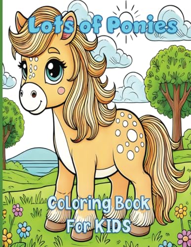Lots of Ponies: A Horse Coloring Book for Kids WoodArtSupply