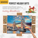 Qiqidog 2000 Pieces Puzzle Board with 6 Drawers and Cover, 29"x41" Wooden Jigsaw Puzzle Table for Adults, Portable Puzzle Organizer & Storage System, Birthday Gift for Mom Qiqidog
