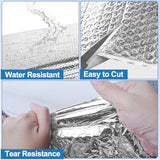 Garage Door Insulation Kit 16P Double Bubble Window Heat Insulation Panels, 6MM 24" x 54" Reflective Aluminum Foil Summer/Winter Barrier Insulation Sheets with 120 Adhesive Tapes for Garage Attic Wall ToLanbbt