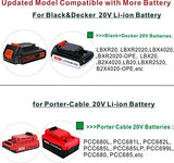 20V Lithium Battery Fast Charger Compatible with Black and Decker LBXR20 LBXR2020 LB2X4020 and Porter Cable 20V Lithium Battery PCC685L PCC680L PCC681L ANOITD