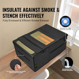 Happybuy Laser Engraver Enclosure, 48 x 31.5 x 19.6", Dual-Direction Viewing, Flame Retardant and Fireproof Protective Cover, with Exhaust Fan and Pipe Happybuy
