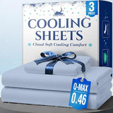 SLEEPHORIA Cooling Sheets - BreezeWeave 3 PC Twin Size Cooling Bed Sheets for Hot Sleepers & Deep, Cool Rest - Cloud Soft, Silky Smooth, 16 in Deep Pocket, Ultra Durable (Light Blue) SLEEPHORIA