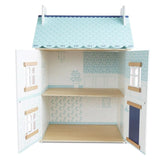 Le Toy Van – Blue Belle Wooden Doll House | Girls & Boys 3 Storey Wooden Dolls House Play Set - Suitable for Ages 3+ Le Toy Van