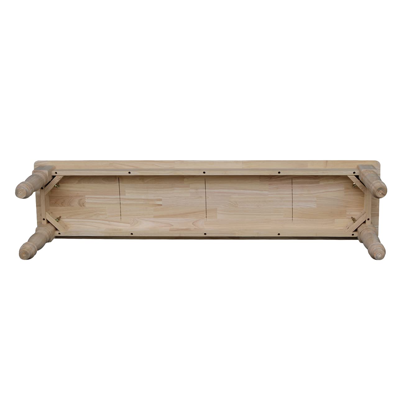 IC International Concepts International Concepts Farmhouse Bench, Unfinished - WoodArtSupply