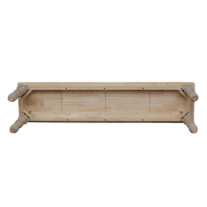 IC International Concepts International Concepts Farmhouse Bench, Unfinished - WoodArtSupply