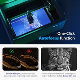 Gluwphy Laser Engraver Machine 5000mW(5W) Enclosed Diode Laser Cutter for Beginner, Class 1 Safety Laser Engraving Machine for Wood, Metal,Black Gluwphy