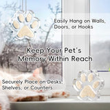 AXEFUN Pet Fur Keepsake Paw – Clear Acrylic Pet Memorial Ornament with Magnetic Openable Memory Chamber, Pet Loss Remembrance Gift for Dog, Cat & Small Animals